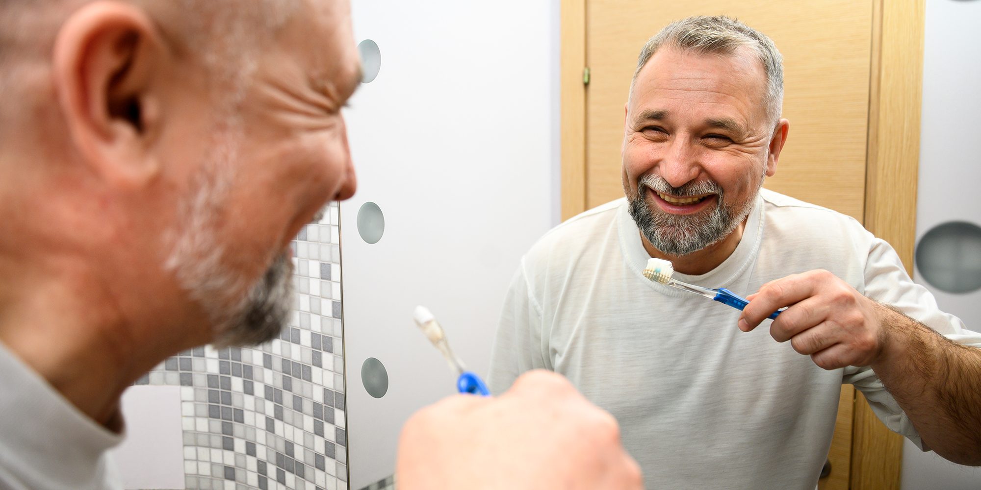 Close up Process Implants teeth health care on white background.