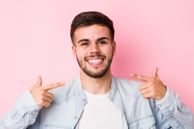 Close up Process Implants teeth health care on white background.
