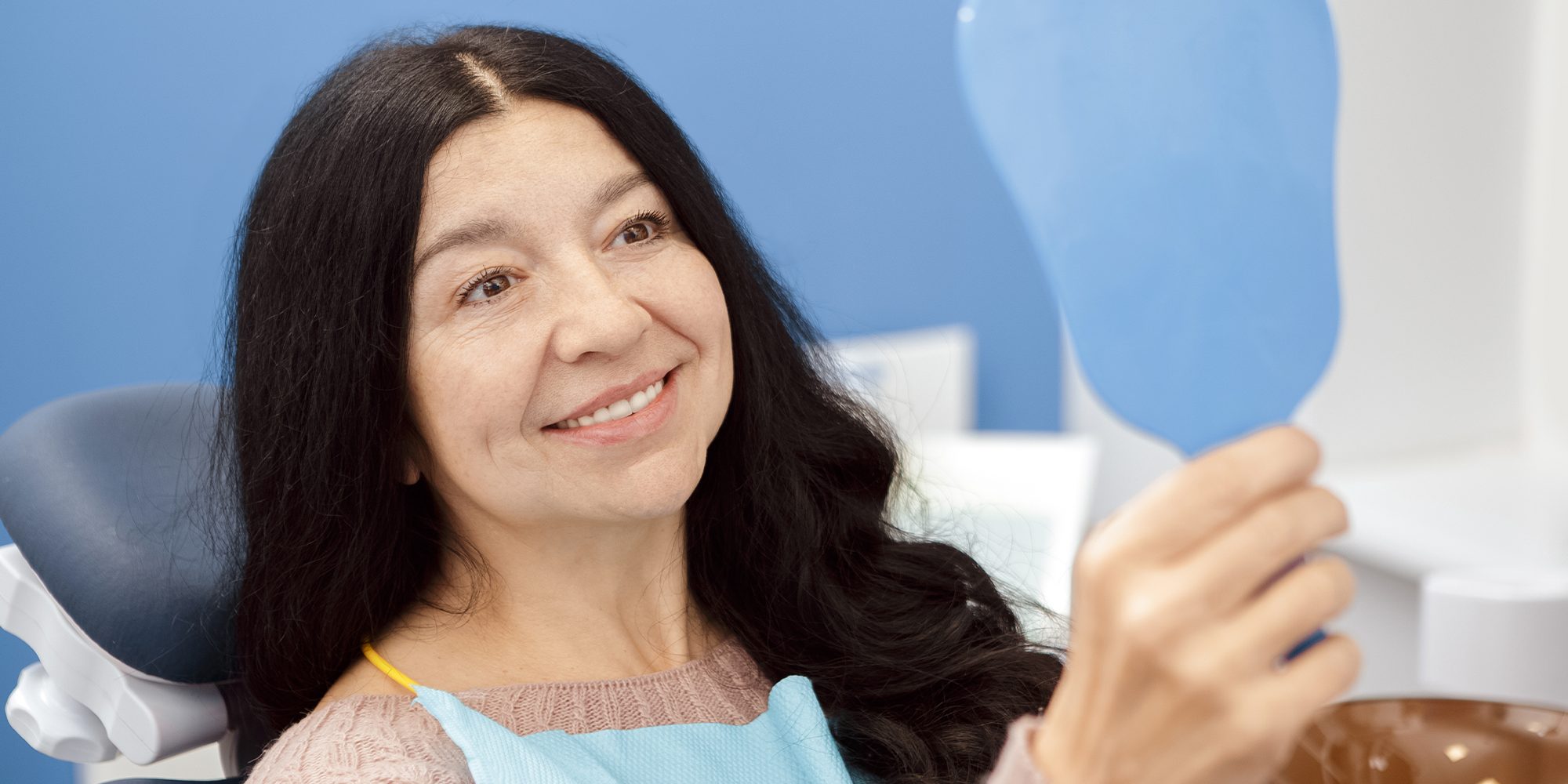 Close up Process Implants teeth health care on white background.