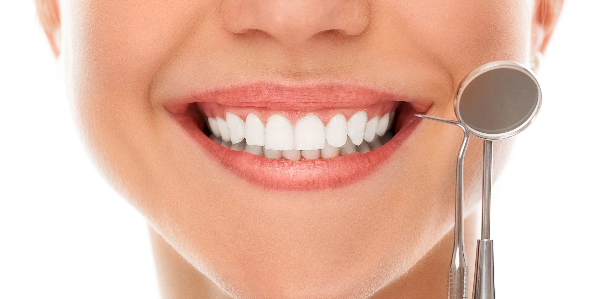 Close up Process Implants teeth health care on white background.