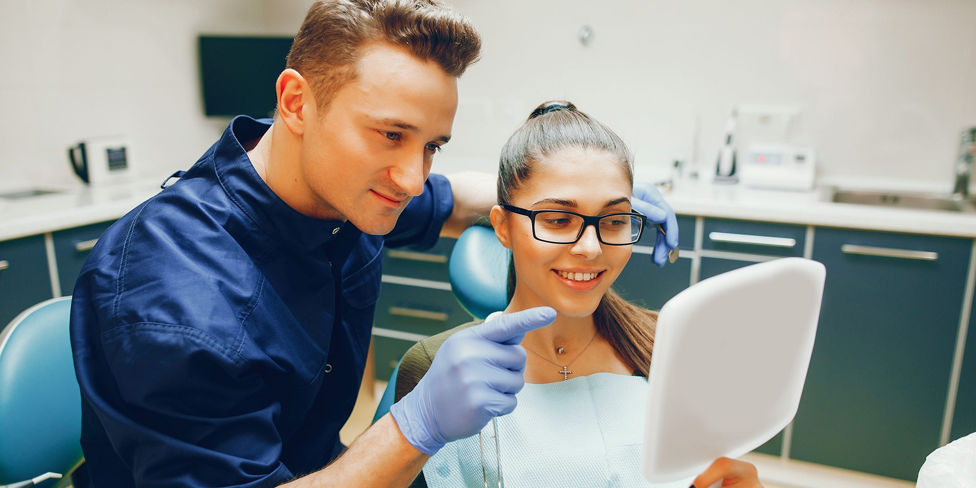 Close up Process Implants teeth health care on white background.